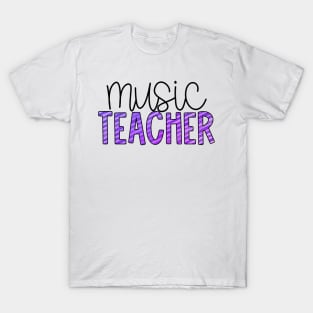 Music Teacher Purple Stripes T-Shirt